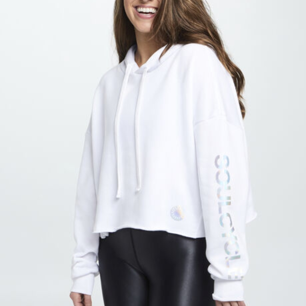 Soulcycle Frost Iridescent Foil Hoodie Small Nwot